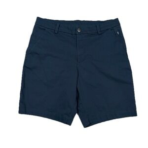 Lululemon Commission Shorts Mens 30 Slim Chino 8.5" Warpstreme Golf Navy Blue